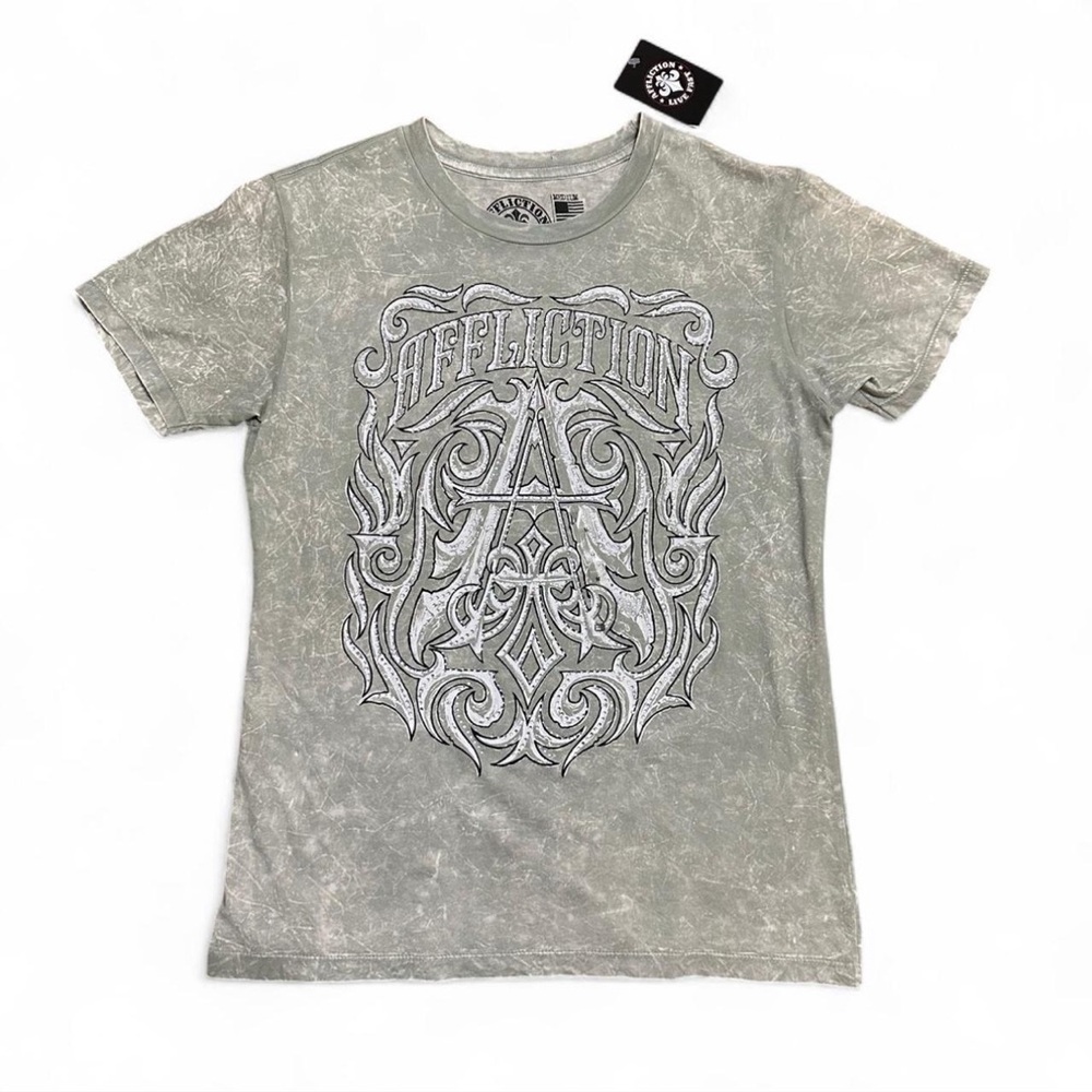 Early 2000s Affliction Sage Grunge T-Shirt